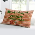 thumbnail image 5 of Christmas Sled Elk Throw Pillow Cover,Red Striped Rustic Winter Farmhouse Rectangle Decorative Pillow Case Protector Soft Cushion Cover Lumbar Pillowcase for Couch Sofa Bedroom Car Decor 16x24 Inch, 5 of 8