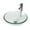 clear, variant on Eclife 16.5" Bathroom Vessel Sink Single Clear Round Tempered Glass Basin Countertop Bowl Sink with Chrome Faucet