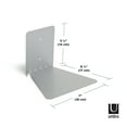 thumbnail image 6 of Umbra Conceal Large Floating Metal Wall Shelves, Set of 3 Silver, 6 of 13