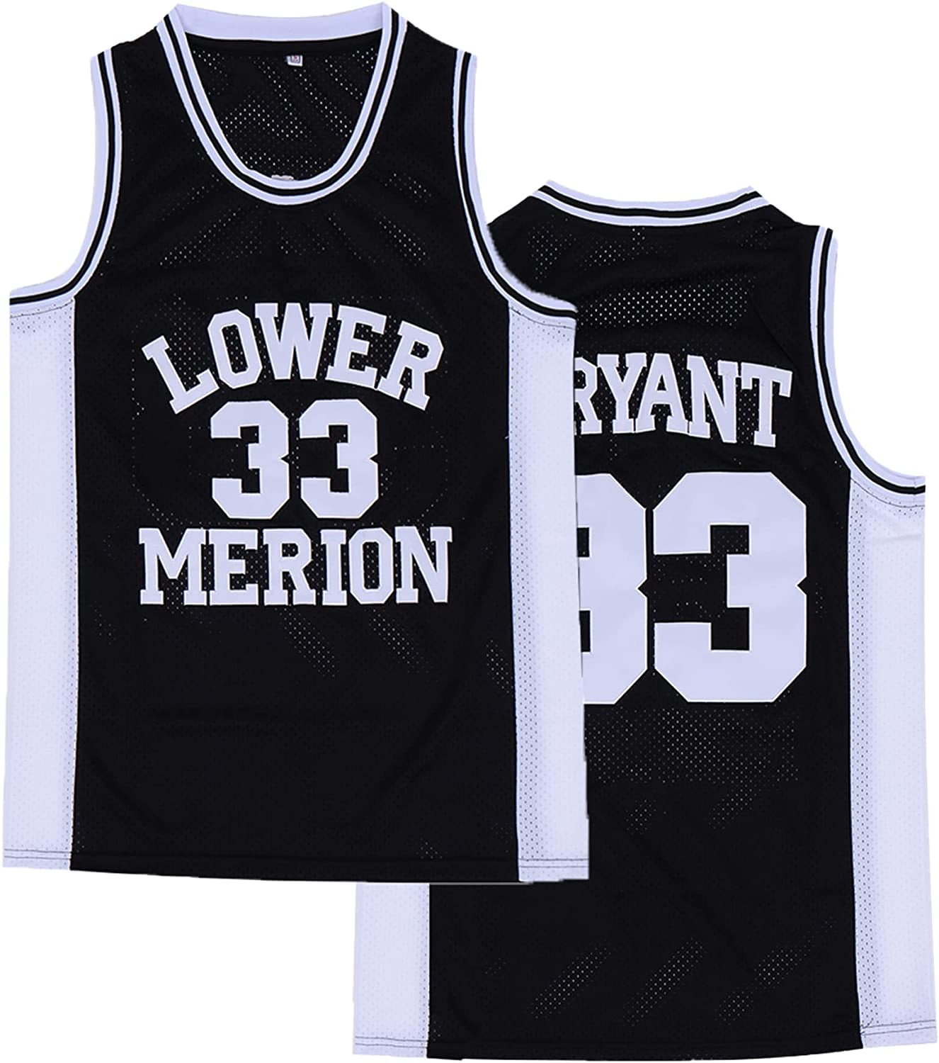 Mens Vintage 33 Bryant Lower Merion High School Basketball Jerseys Red  Black White Stitched Shirts S XXL From Redtradesport, $20.73