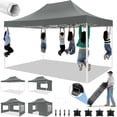 thumbnail image 5 of COBIZI 10x15 Pop up Canopy Tent Heavy Duty with 4 Sidewalls Tents for Parties Outdoor Canopy Event Tent Wedding with Roller Bag,Upgraded UV 50+ , Thick Hexagonal Legs, grey, 5 of 8