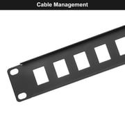 Patch Panel, 1U 19 Key Stone Blank Network 16-Port Patch Panel