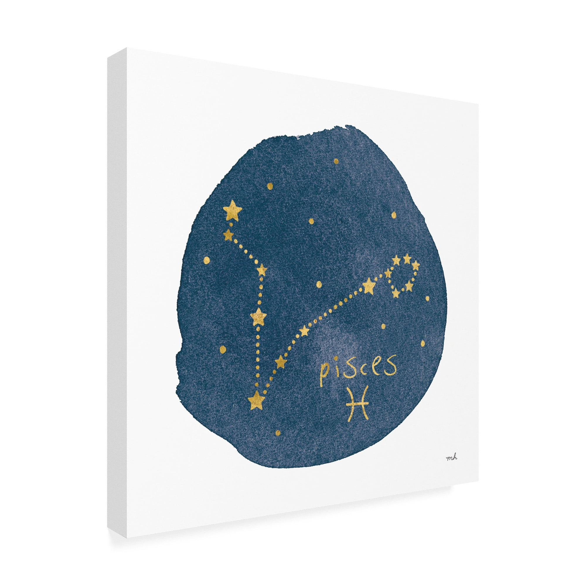 Trademark Fine Art 'Horoscope Pisces' Canvas Art by Moira Hershey