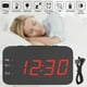 thumbnail image 3 of Reloj de Digital pantalla LED grande con Cable de USB MODO de Dimmer ajustable Función de intermitencia, Control de voz, reloj moderno rojo Soledad Despertador de escritorio, 3 of 10