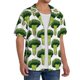 thumbnail image 2 of Fotbe Cute Broccoli Camisa Estampada de Manga Corta para Hombre, Casual de Verano, Estilo Playero, Sin Arrugas-XX-Large, 2 of 5