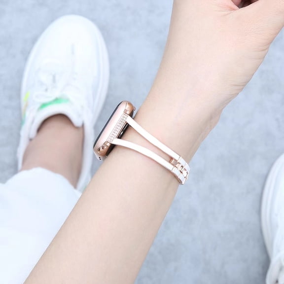 for Apple Watch Band 42mm 44mm 45mm 46mm 49mm Series 11 10 8 7 6 5 4 3 2 1 SE Ultra Women Stainless Steel Replacement Bracelet iWatch Strap Jewelry Replacement Metal Wristband