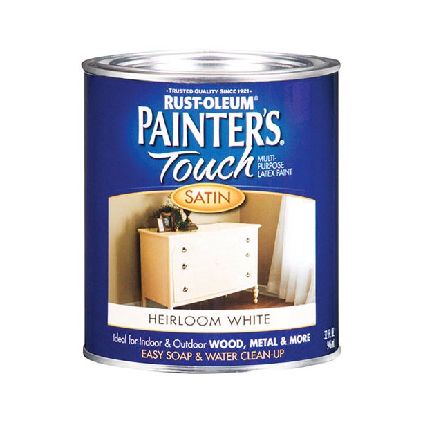 RustOleum Painters Touch Ultra Cover Satin Heirloom White Paint 1 qt