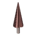 thumbnail image 1 of Broca escalonada de 15 pasos 4-32mm en acero rápido al cobalto - Perforadora versátil para madera y metales, color rojo tungsteno, modelo 4-32HSS Co, 1 of 6