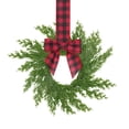 thumbnail image 5 of Mini Wreaths for Cabinets Small Christmas Kitchen Cabinet Wreaths with Bow Artificial Norfolk Pine Hanging Wreath Outdoor Indoor Wreaths for Front Door Window Fireplace Chairs Wall Stairs Home Decor, 5 of 5