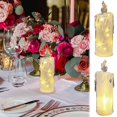 thumbnail image 1 of Feltree Realistic Tear Drop LED Candle Light for Wedding Decoration - Battery Operated Romantic Bedside Lamp 6.1 Inch Flameless Home Decor, 1 of 7