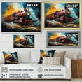 thumbnail image 4 of Designart "Train Dynamic Momentum Painting I" Transportation Floater Framed Canvas Art Print, 4 of 7