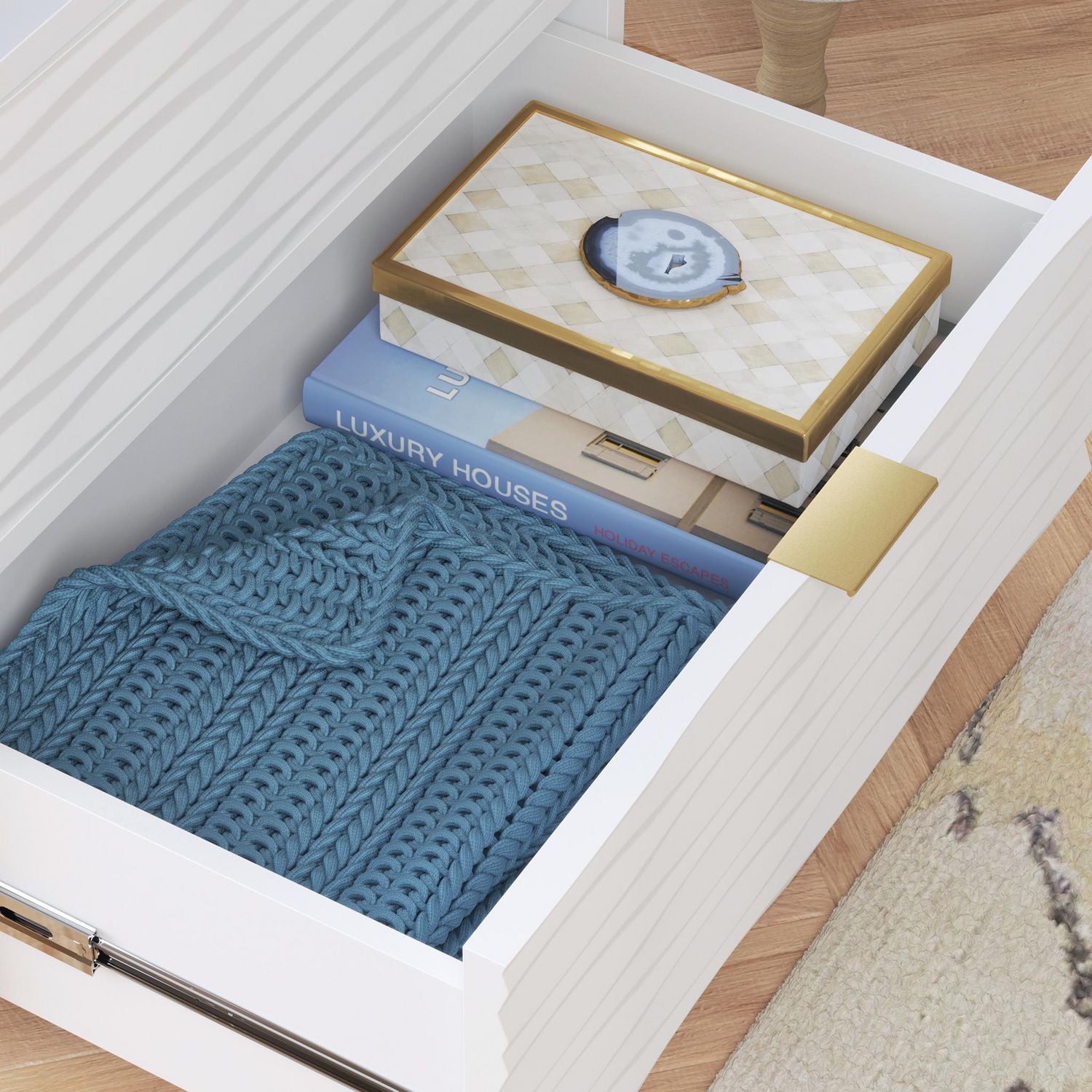 Table d'appoint principale Sauder Morgan, Blanc, 428255