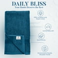 thumbnail image 3 of Dan River Hand Towel pack of 6 Quick Dry And Absorbent Cotton Towels for Bathroom - Blue 16x28in, 3 of 10