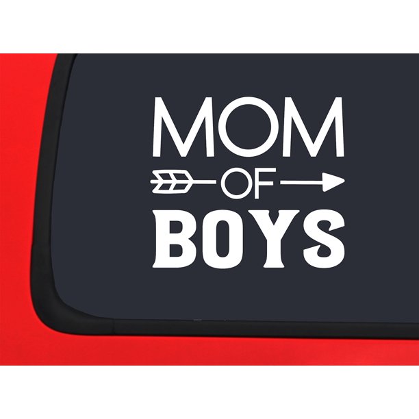 Car Sticker Mom Of Boys Arrow Mother Family Son Love Car Window Decal