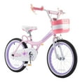 thumbnail image 1 of RoyalBaby Princess Girl Kids Outdoor Bicycle 18 Inch with Kickstand, Jenny/Pink, 1 of 12
