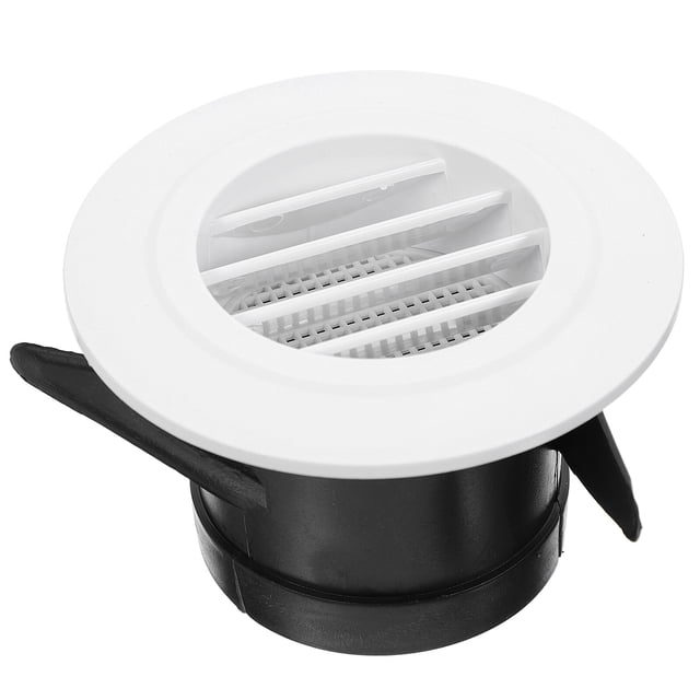 FRCOLOR vent cover White Plastic AC Vent Cover for RV with Fine Mesh and Shutter Design 4.5 Inches,4.33"X4.33"X2.68"