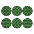thumbnail image 2 of Pofeuu Christmas (2) Print Leather Coasters Set of 6, Round Cups Mugs Mat Pad for Home Kitchen Heat Resistant Drink Coasters,Round Shape, 2 of 7