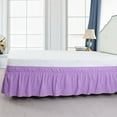 thumbnail image 6 of PiccoCasa 15" Drop Bed Skirt Dust Ruffle Wrap, Twin Light Purple, 6 of 8