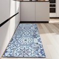 thumbnail image 4 of Blue Ethnic Geometric Pattern Kitchen Rug Mat,Kitchen Runner Rugs Non Skid Washable,Decorative Kitchen Floor Mats for Kitchen,Sink,Laundry,17"X47", 4 of 5