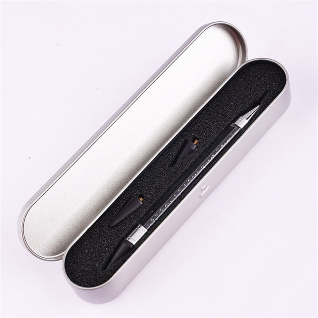 Xihbxyly Taladro de Uñas de Doble Cabezal, Herramienta Adhesiva Desmontable, Bolígrafo Punteador Multifuncional, Accesorio de Precisión para Diseños de Uñas Diy, Imprescindible para Los Amantes de La