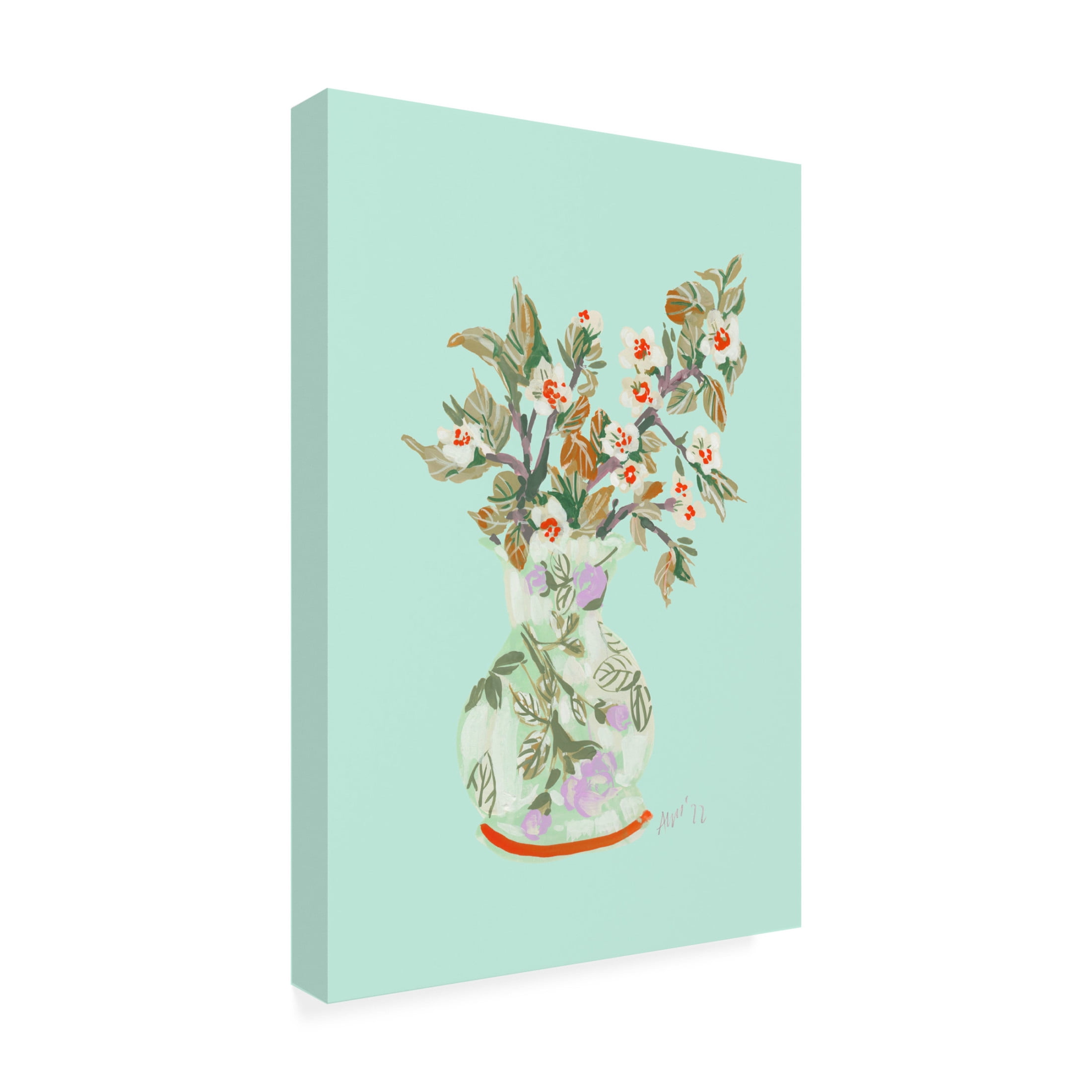 Trademark Fine Art Ania Zwara Apple Blossom Dark Orange Canvas Wall Art