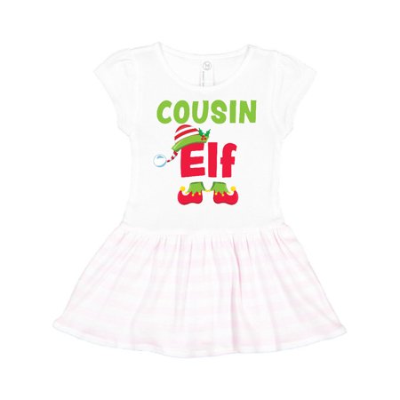 

Inktastic Christmas Cousin Elf Gift Toddler Girl Dress