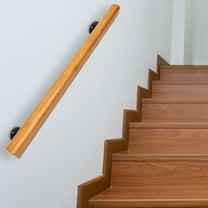 Modern Wood Handrail 3 FT Stair Railing Wall-Mounted Hand Rail for Indoor for Kindergarten, Hotel, Lofts, Bars
