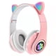 thumbnail image 5 of Auriculares inalámbricos Sidaley con orejas de gato Bluetooth luces LED regalo para niños, 5 of 6