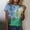 Green, variant on ALLLIST Holiday Womens Tops Crew Neck Short Sleeve T-Shirts Floral Blue Fashion Shirts Tops for Ladies