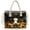 Black - Cow Sunflower, variant on Tropical Monstera Print Clear PVC Shoulder Tote, Lightweight Waterproof Oversize Handbag with Removable Strap, All Purpose Daily Purse for Shopping and Weekend Trips