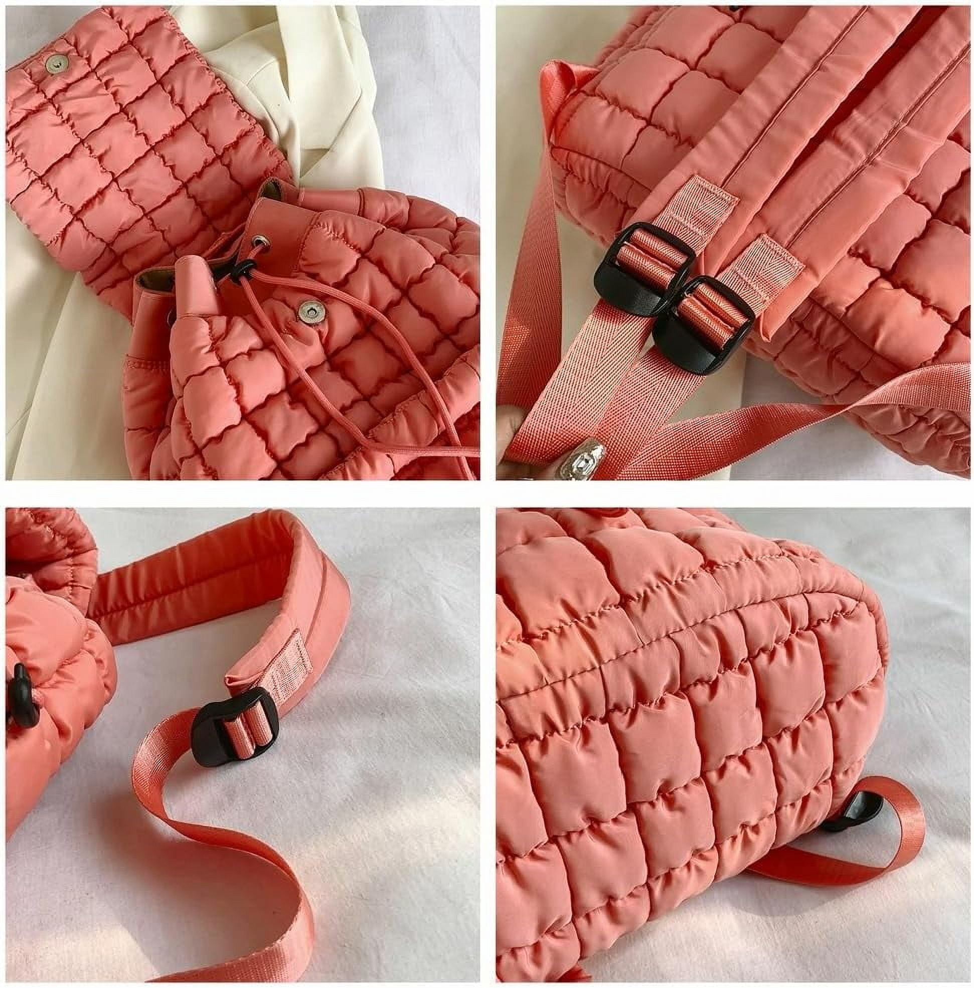 LHSHID Quilted Backpack for Women Lightweight Puffer 
