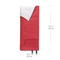 thumbnail image 3 of Ozark Trail 10C Sleeping Bag, 72" (L) x 30" (W), Temp Rating +50℉/+10℃, Polyester Fabric, Red, 3 of 8