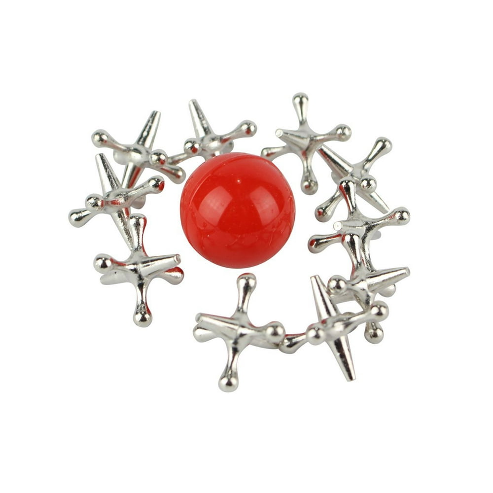 HomeX Jacks Game, Metal Jacks and Rubber Ball Game