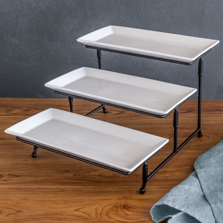 Better Homes & Gardens White Porcelain 3-Tier Serve Set photo 4