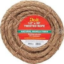 Do it 1/2 In. x 50 Ft. Natural Twisted Manila Fiber Packaged Rope