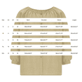 thumbnail image 3 of Comdrip Gauze Shirts for Women Linen Shirts for Women Vacation Travel Button Down 3/4 Length Sleeve Womens Tops Spring Crew Neck Beach Top Womens Button Down Shirt Beige M, 3 of 5