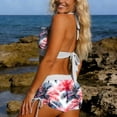 thumbnail image 6 of Miqool Two Piece Swimsuits for Women Tropical Printed Sporty Push Up Bikini Set Halter Bathing Suit Beach Modest Swimwear, 6 of 9