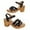 Black, variant on Womens Wedge Sandals Dressy Summer Casual Brided Strap Platform Open Toe Stacked Mid Heels Sandal Comfortable Walking Shoes for Travel Outdoor