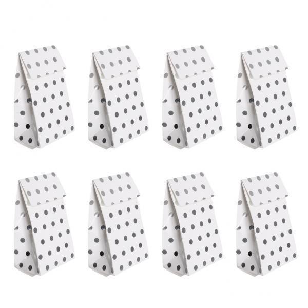 2x6pcs Polka Dot Paper Cookie Candy Gift Bags Bolsas de Fiesta Baby Shower Favores Sunnimix Bolsas De Fiesta De Papel De Lunares