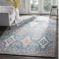 thumbnail image 2 of SAFAVIEH Saffron Justina Floral Area Rug, Turquoise/Peach, 8' x 10', 2 of 8