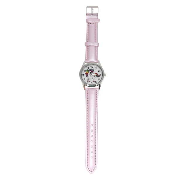 EeaseMX Reloj de unicornio para niños, reloj deportivo de moda para niñas y niños, reloj con correa de cuero.
