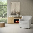 thumbnail image 4 of Jofran Barrett Crux Transitional Modern Textured Upholstery Swivel Accent Armchair, 4 of 9