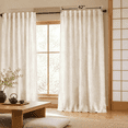 Linen Tab Rod Pocket Sheer Curtafor Living Room 52x102 Inches Long ...