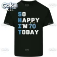 thumbnail image 1 of Camisetas gráficas "So Happy Im 70 Today" para hombre, ropa nueva, tops y camisetas, camisetas de algodón para mujer, camisetas estampadas, ropa Y2K, lindas y divertidas camisetas, 1 of 7