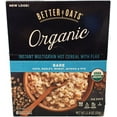 thumbnail image 2 of Better Oats Raw Pure & Simple Organic Bare, Instant Multigrain Hot Cereal with Flax, 8 Pouches (Pack Of 2), 2 of 6
