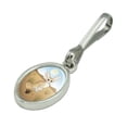 thumbnail image 2 of Fennec Fox Antiqued Oval Charm Clothes Purse Suitcase Backpack Zipper Pull Aid, 2 of 4