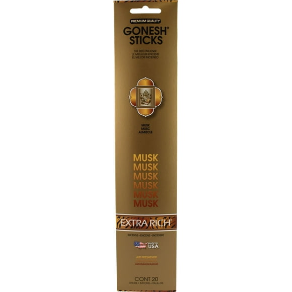 Bâtonnets d’encens Gonesh au parfum de musc