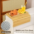thumbnail image 4 of Kssiaz Couch Arm Tray  Bamboo Sofa Tray Table for Couch  Sofa Armrest Tray Table  -Slip Armrest Organizer  Foldable Couch Cup Holder for Snacks  Phone  Control  Cups  Natural, 4 of 7
