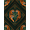 Orange Green Black, Pattern 10, variant on ODIKA Snake Striped Folk Ornate Border Battle Tibetan Tiger Refined Structured for Playroom, Bedroom, Reading Nook, Pet Friendly & Kids Safe Play