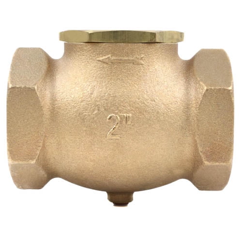 2" Solid Cast Brass In Line Horizontal In Line Check Valve Air